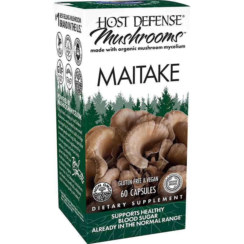 Maitake Blood Sugar Support, 60 Veg Capsules, by Host Defense, image #4