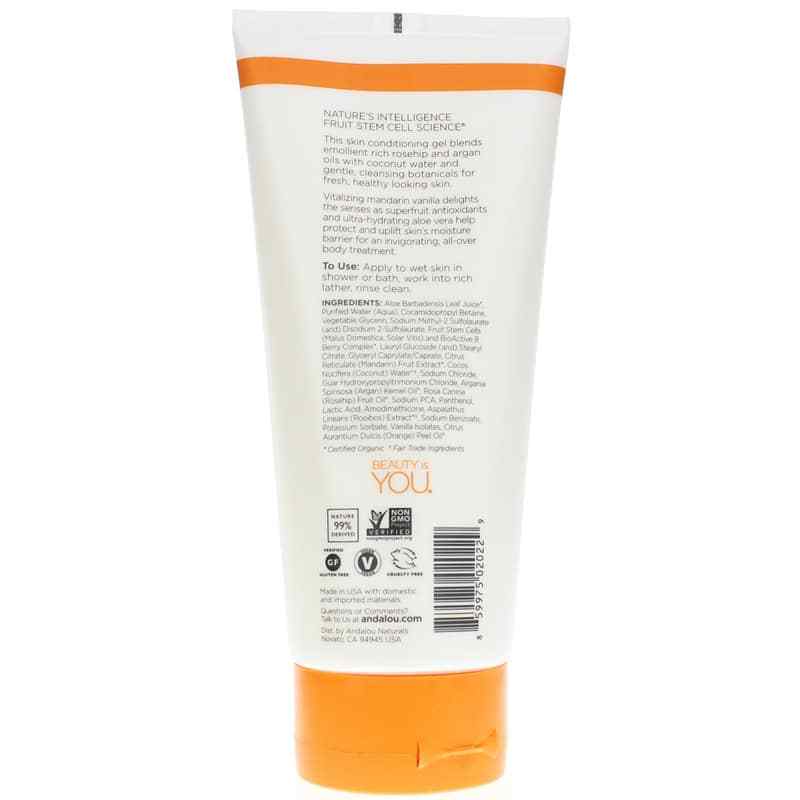 Mandarin Vanilla Shower Gel, 8.5 Oz, by Andalou Naturals, image #2