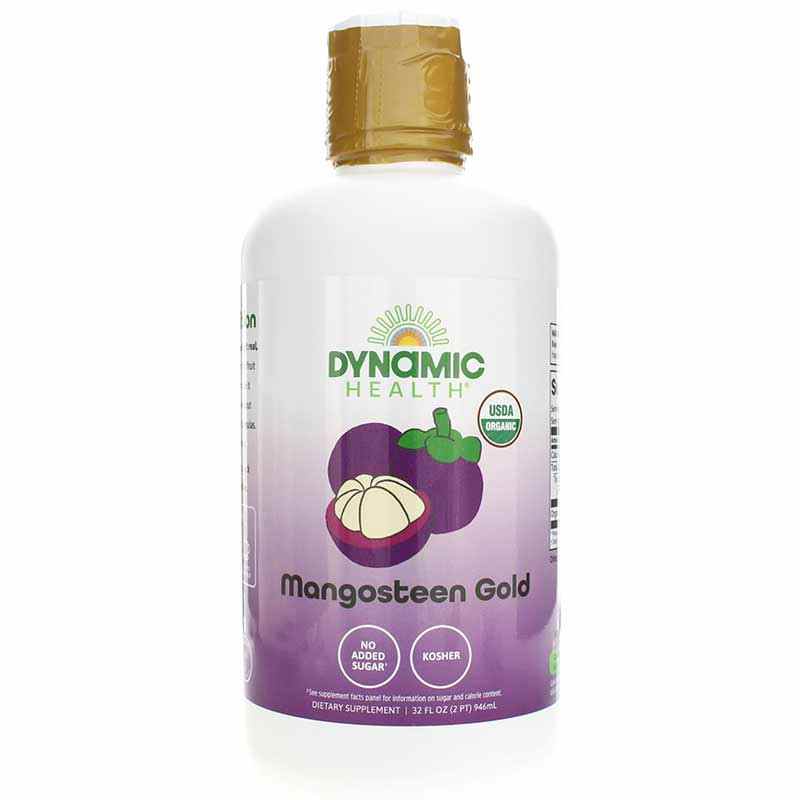 Mangosteen Gold Certified Organic Mangosteen 100% Juice, 32 Oz, by Dynamic Health