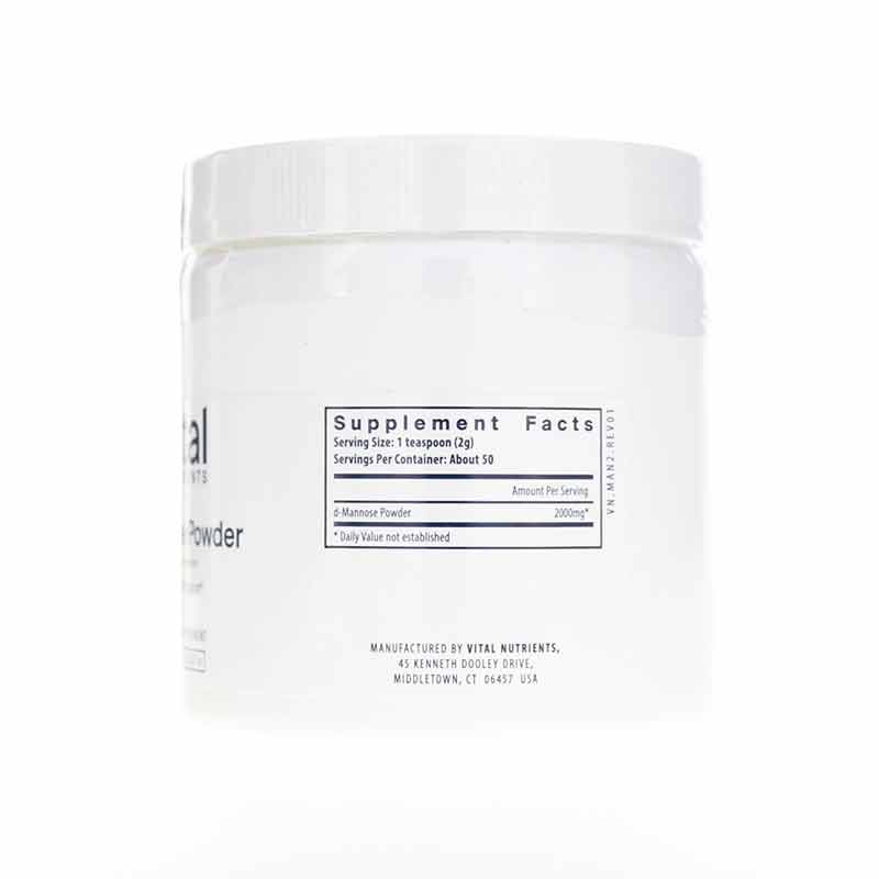 Mannose Powder, 100 Grams, by Vital Nutrients, image #2