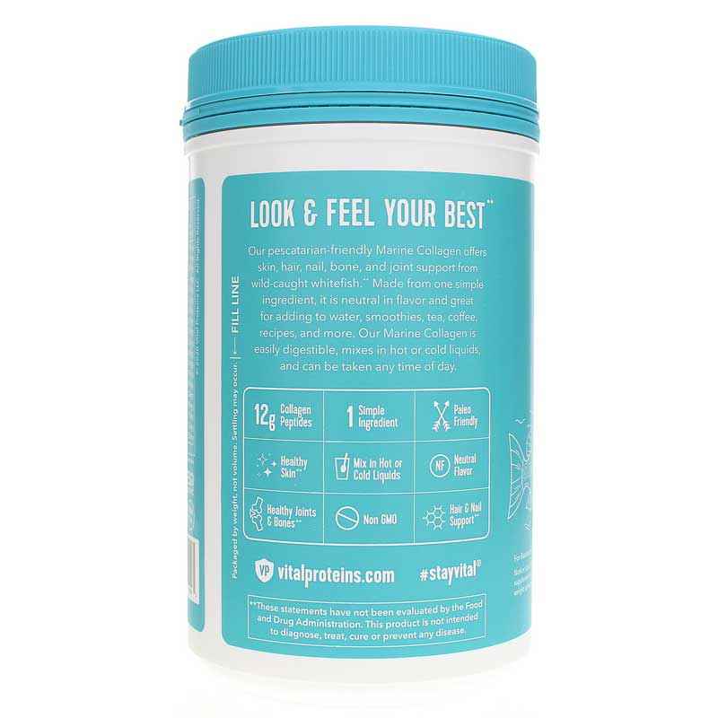 Marine Collagen Powder Unflavored, Unflavored, by Vital Proteins, image #3