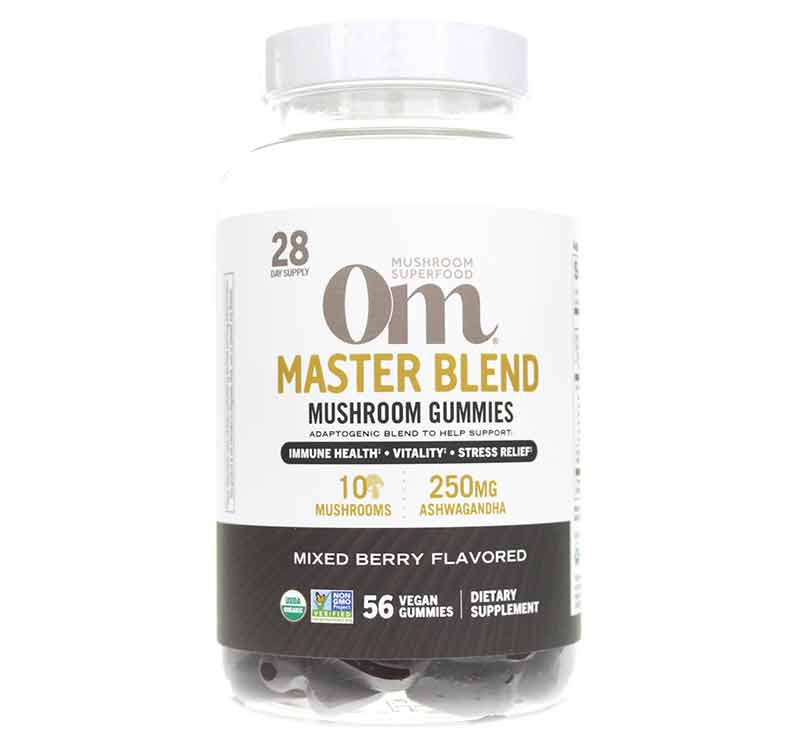 Master Blend Mushroom Gummies, 56 Gummies, by Om Mushroom