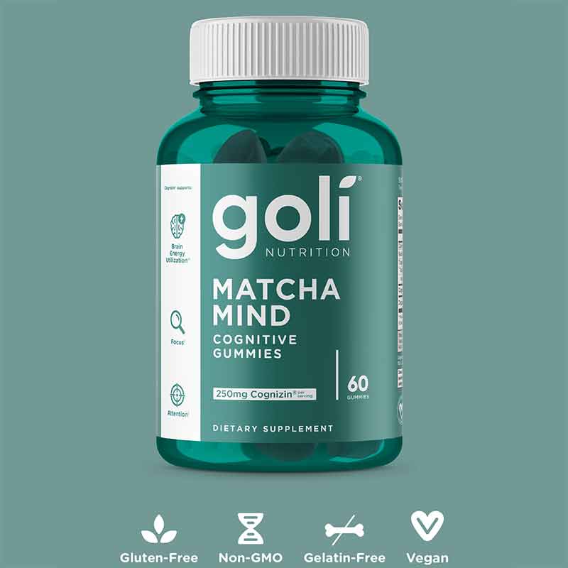 Matcha Mind, 60 Gummies, by Goli Nutrition
