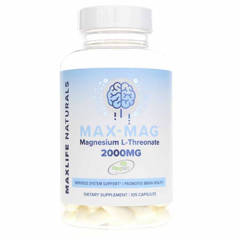Max-Mag Magnesium L-Threonate 2000 Mg, by Maxlife Naturals