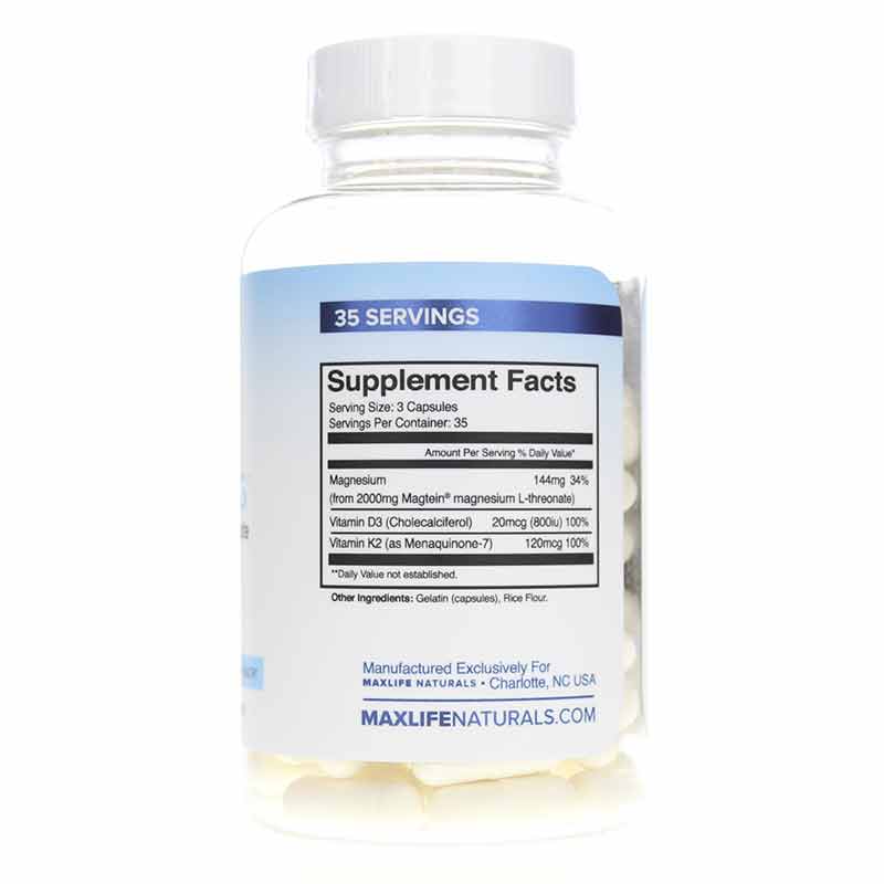Max-Mag Magnesium L-Threonate 2000 Mg, by Maxlife Naturals, image #2