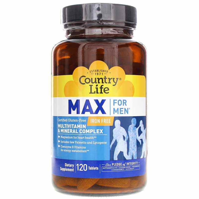 Max for Men, 120 Tablets, by Country Life