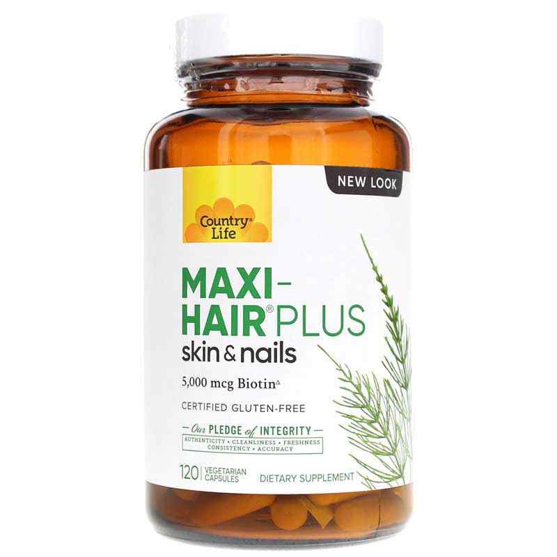 Maxi-Hair Plus Skin & Nails, 120 Veg Capsules, by Country Life