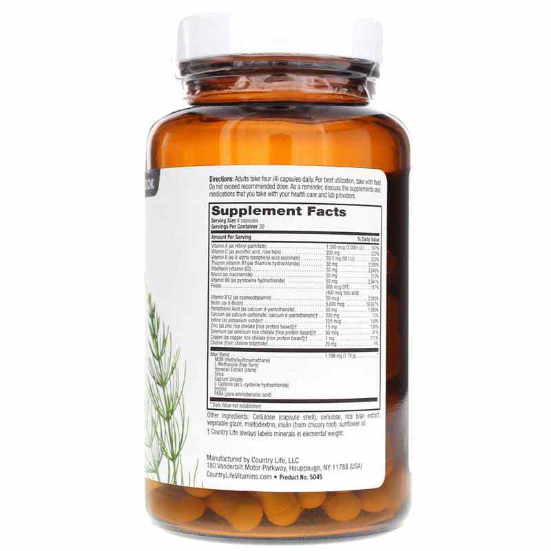 Maxi-Hair Plus Skin & Nails, 120 Veg Capsules, by Country Life, image #2