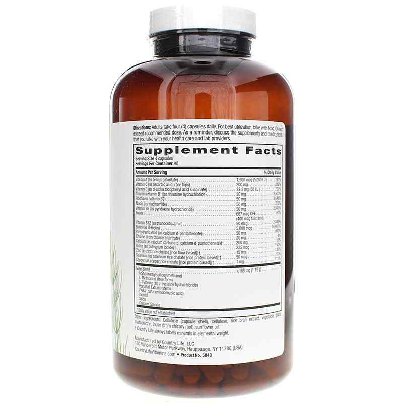 Maxi-Hair Plus Skin & Nails, 360 Veg Capsules, by Country Life, image #2