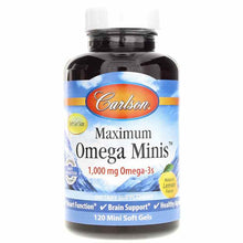 Maximum Omega Minis, 120 Softgels, by Carlson Labs