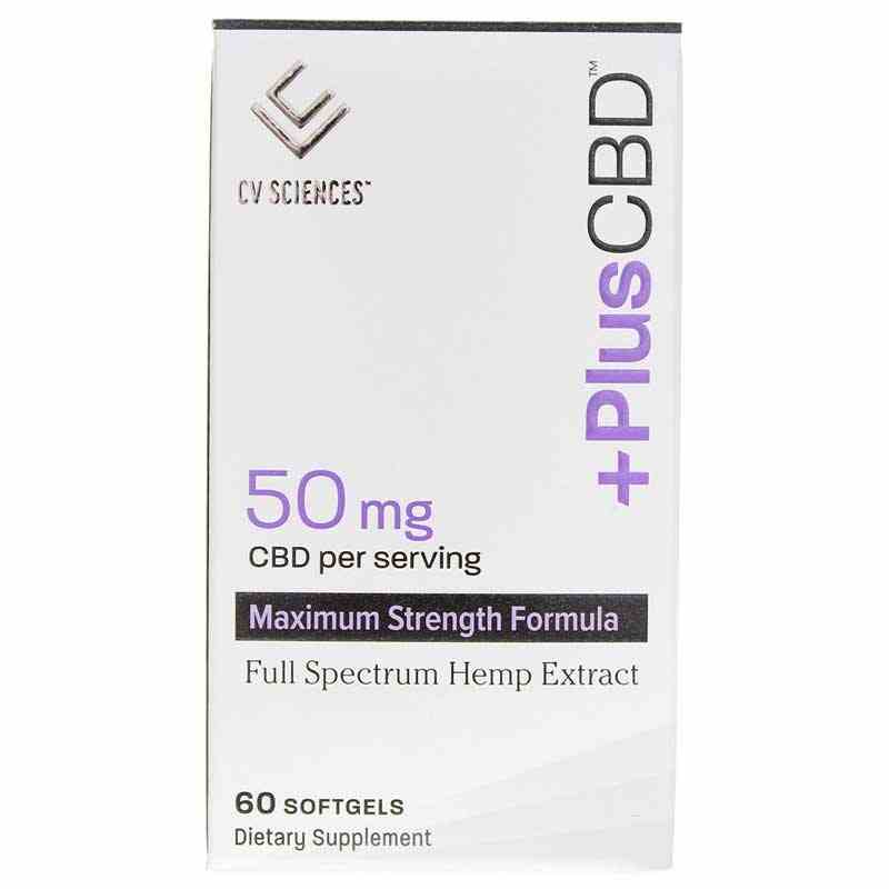 Maximum Strength Hemp Extract Softgels 50 Mg, by PlusCBD Oil