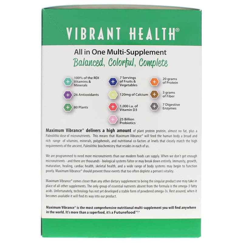 Maximum Vibrance Multi-Supplement Powder, Chocolate, 10 Packets, by Vibrant Health, image #4