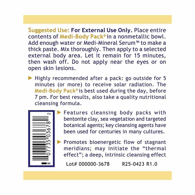 Medi-Body Pack Botanical Clay Pack, by Premier Research Labs, image #2