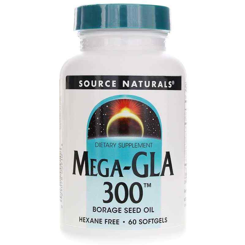 Mega-GLA 300 Mg, 60 Softgels, by Source Naturals