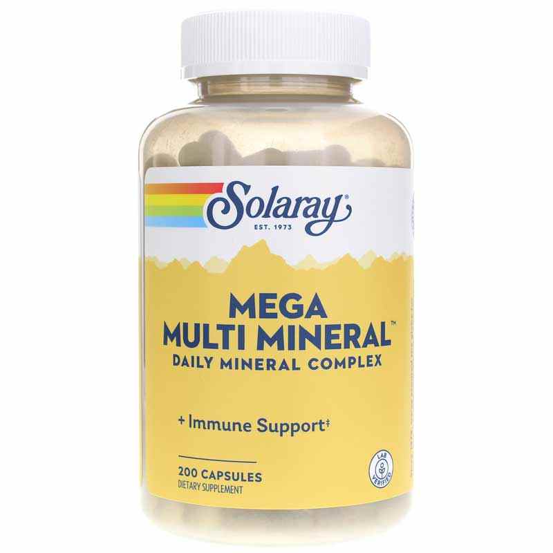 Mega Multi Mineral, 200 Capsules, by Solaray