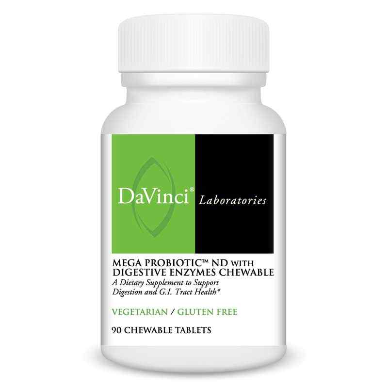 Mega Probiotic-ND with Digestive Enzymes Chewable, Orange, by DaVinci Labs
