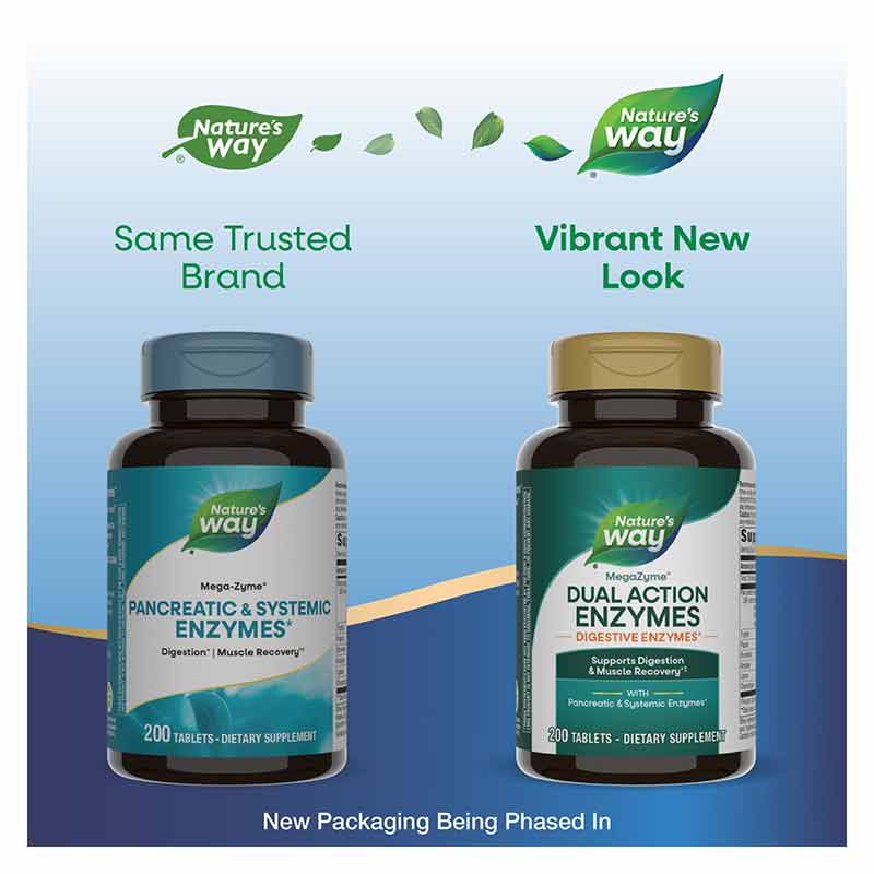 Mega-Zyme 10x Strength Pancreatic Enzymes, 200 Tablets, by Natures Way, image #3