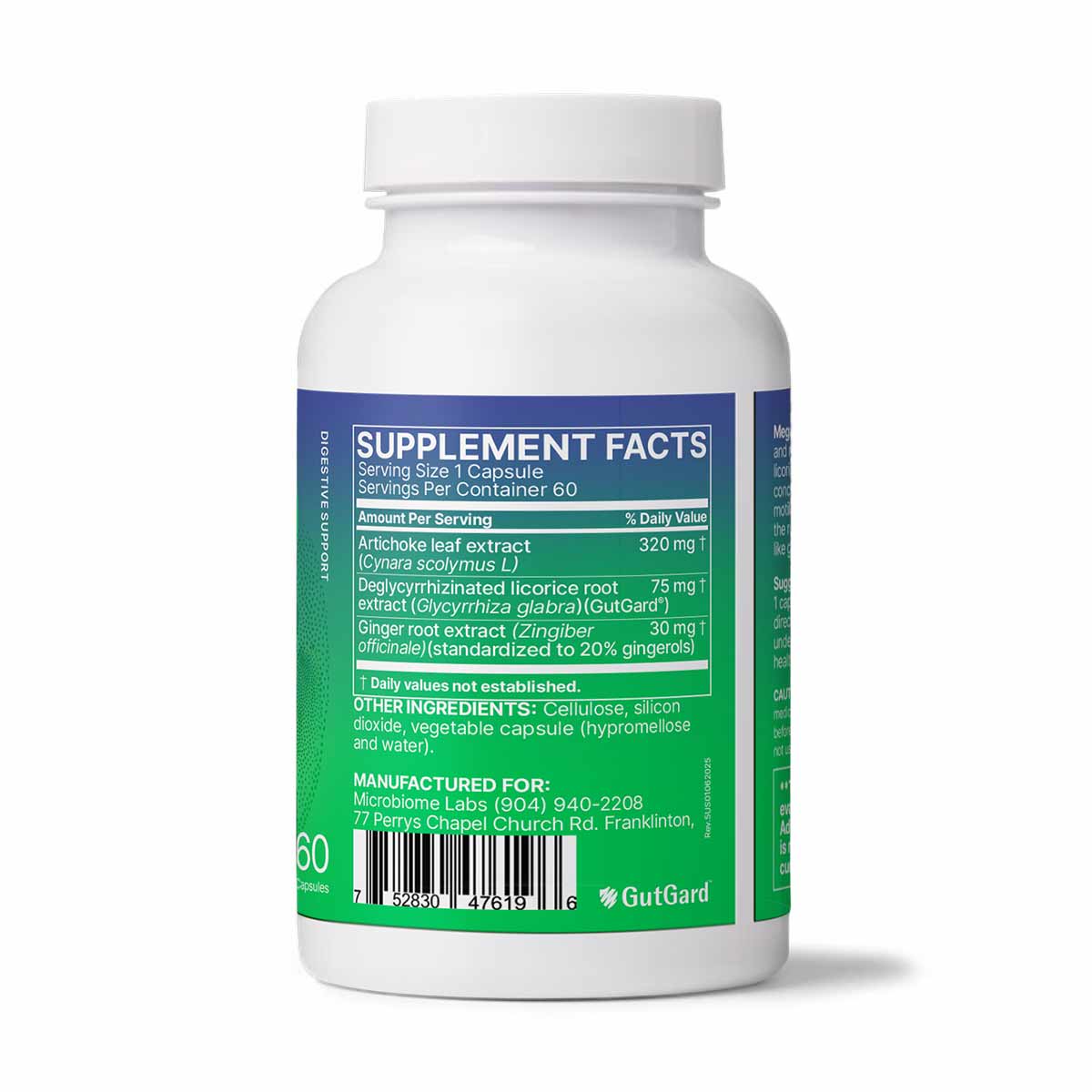 MegaGuard Nature's Stomach Support, 60 Capsules, by Microbiome Labs