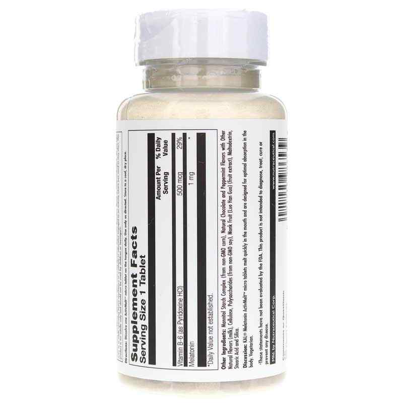 Melatonin 1 Mg ActivMelt, Chocolate Mint, by Kal, image #3