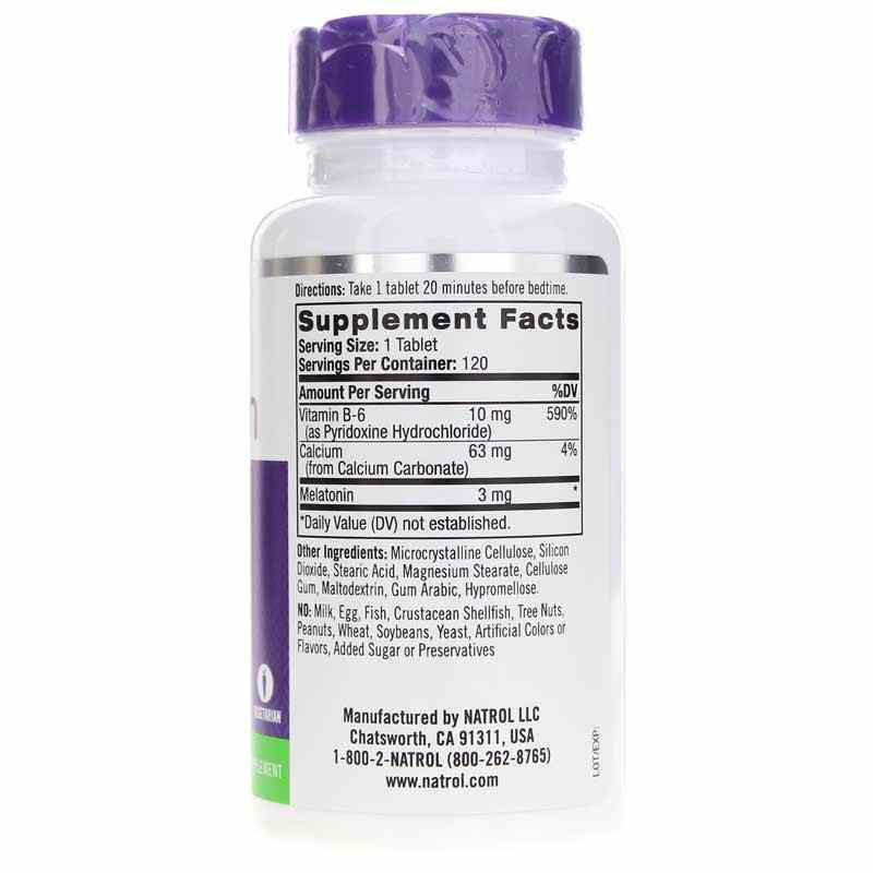Melatonin 3 Mg, 120 Tablets, by Natrol, image #2