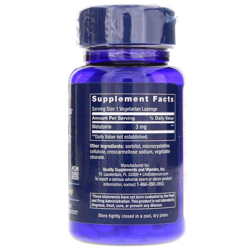 Melatonin 3 Mg Lozenges, by Life Extension, image #2