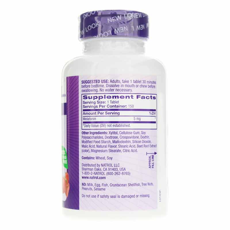 Melatonin 5 Mg Fast Dissolve Extra Strength, 150 Tablets, by Natrol, image #2