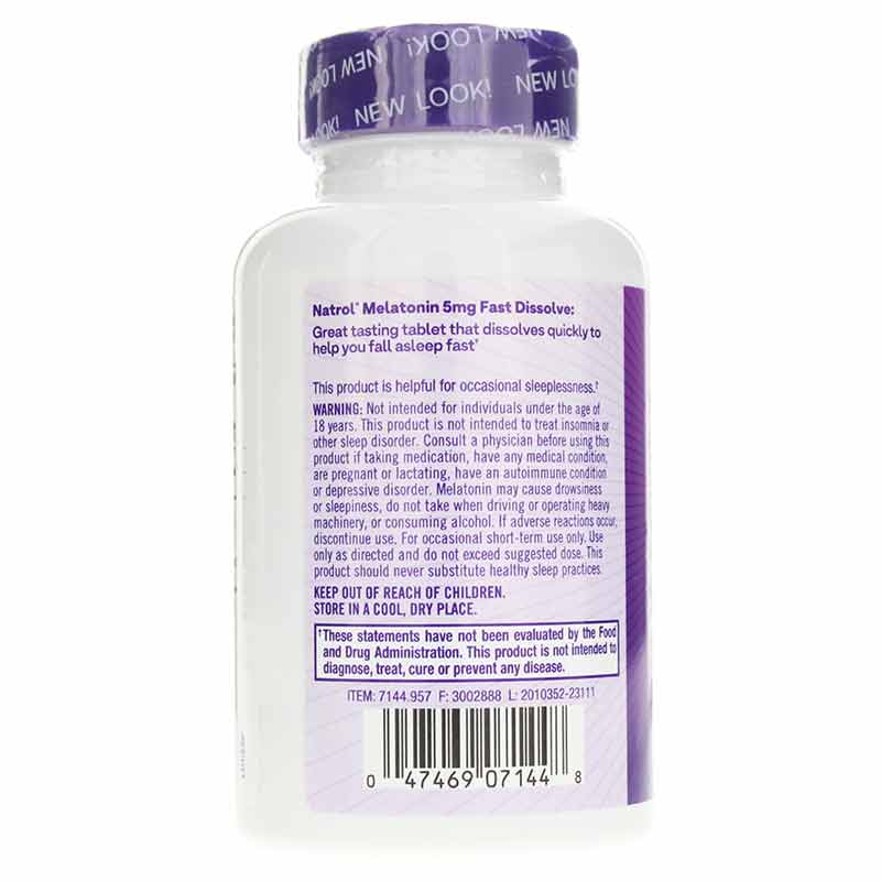 Melatonin 5 Mg Fast Dissolve Extra Strength, 150 Tablets, by Natrol, image #3