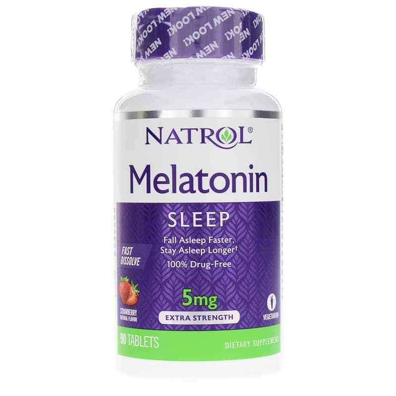 Melatonin 5 Mg Fast Dissolve Extra Strength, 90 Tablets, by Natrol