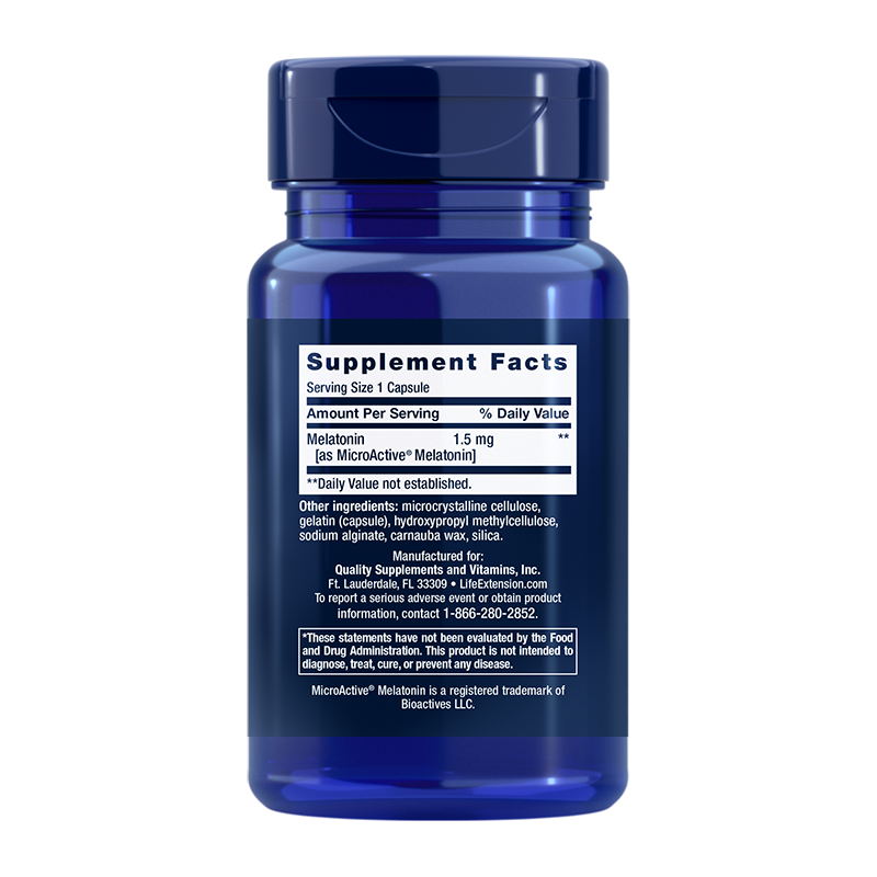 Melatonin, 60 Vegetarian Capsules, by Life Extension, image #2