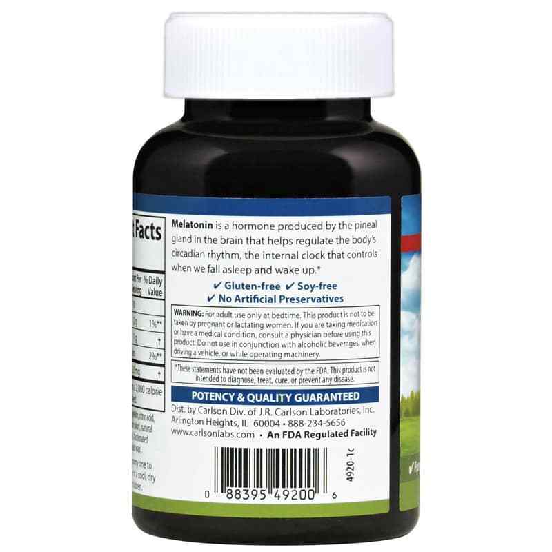 Melatonin Gummies 2.5 Mg with Natural Strawberry Flavor, by Carlson Labs, image #3