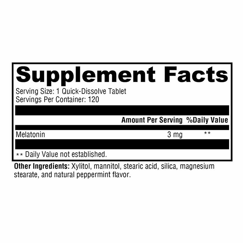 Melatonin Peppermint Flavor, 120 Quick-Dissolve Tablets, by Xymogen, image #2