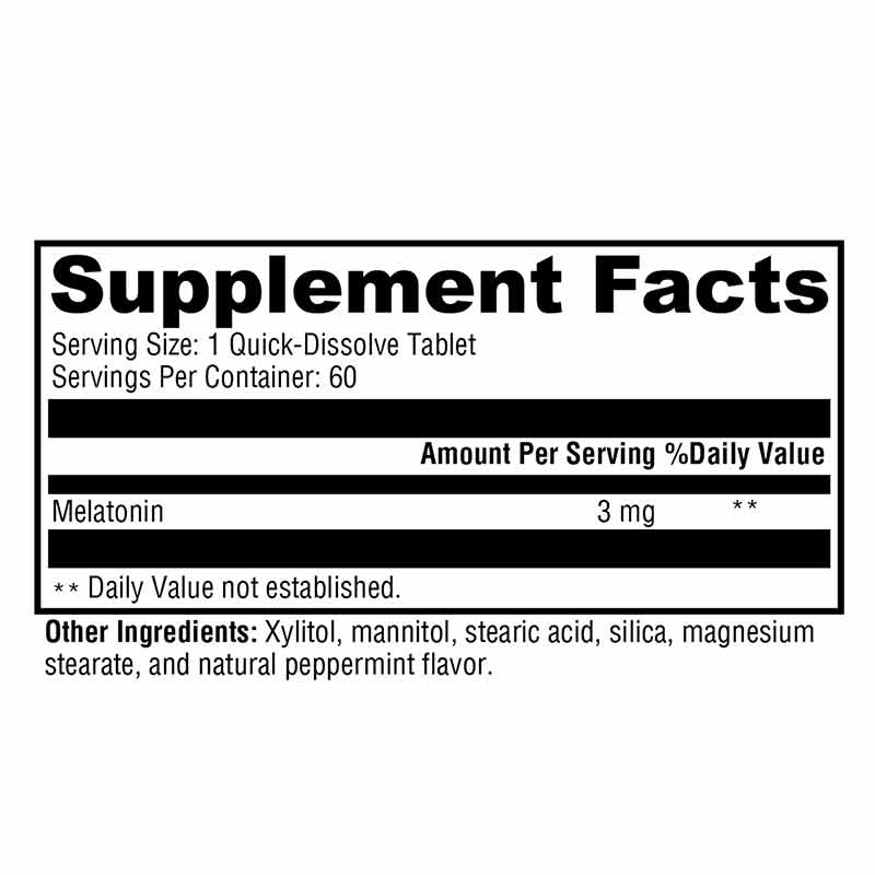 Melatonin Peppermint Flavor, 60 Quick-Dissolve Tablets, by Xymogen, image #2