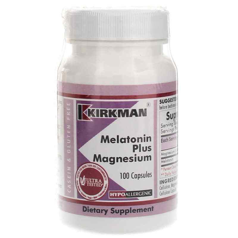 Melatonin Plus Magnesium, 100 Capsules, by Kirkman