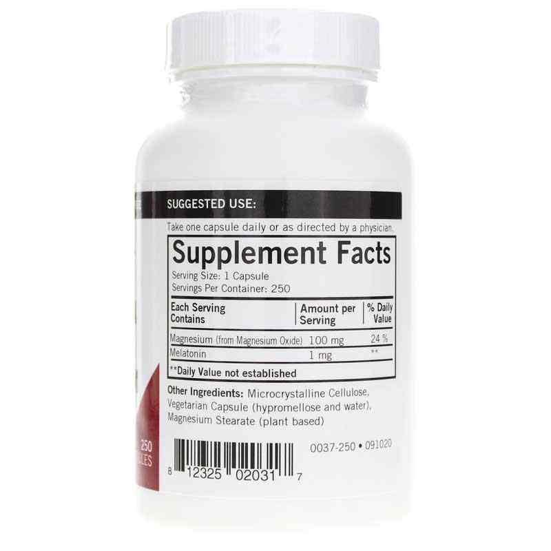 Melatonin Plus Magnesium, 250 Capsules, by Kirkman, image #2