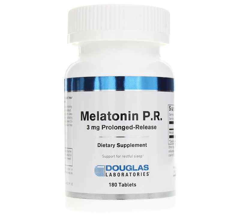Melatonin Prolonged-Release 3 Mg, 180 Tablets, by Douglas Laboratories