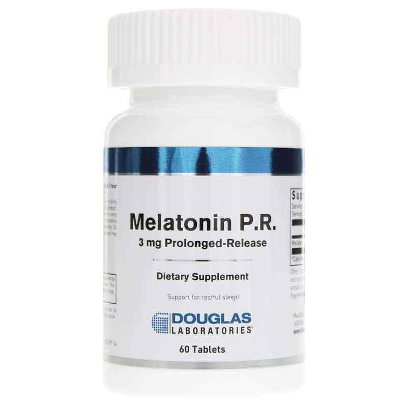 Melatonin Prolonged-Release 3 Mg, 60 Tablets, by Douglas Laboratories
