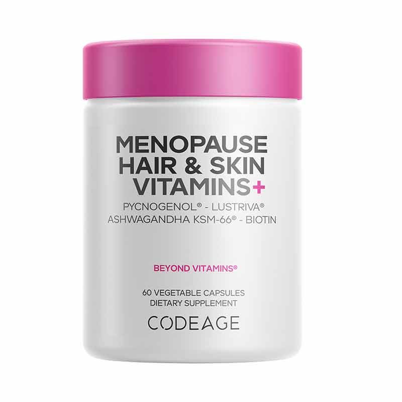 Menopause Hair & Skin Vitamins+ - 60 Caps, 60 Capsules, by Codeage