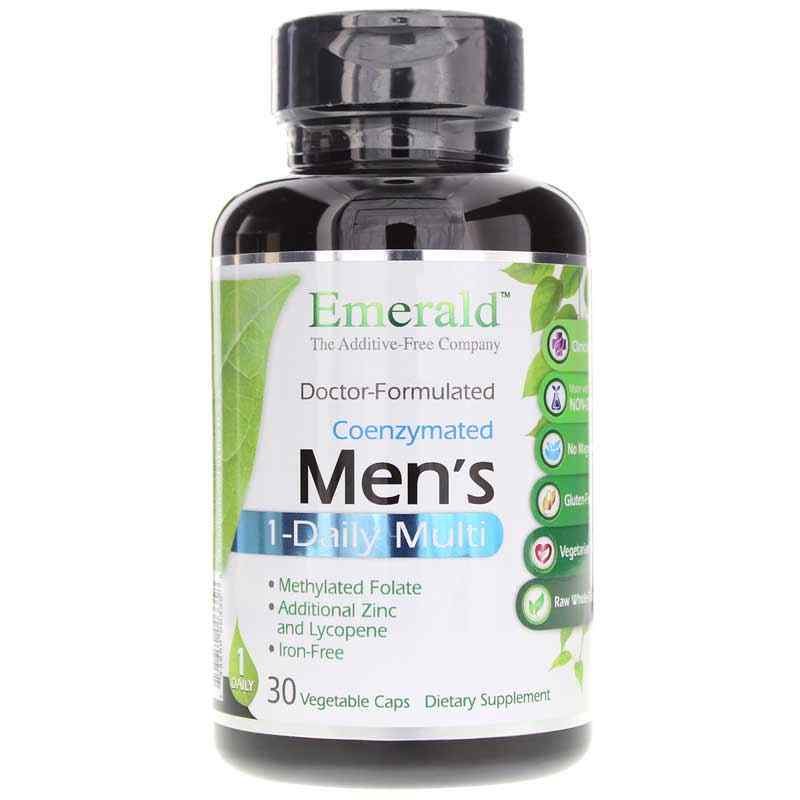 Men's 1-Daily Multi, 30 Veg Capsules, by Emerald