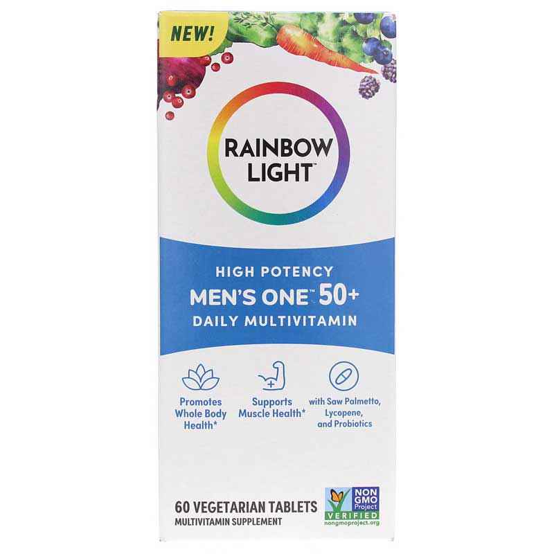 Men’s One 50+ Multivitamin, 60 Veg Tablets, by Rainbow Light