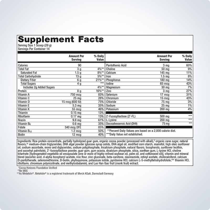 MetaKids Nutrition Powder, Chocolate, 14 Servings, by Metagenics, image #2