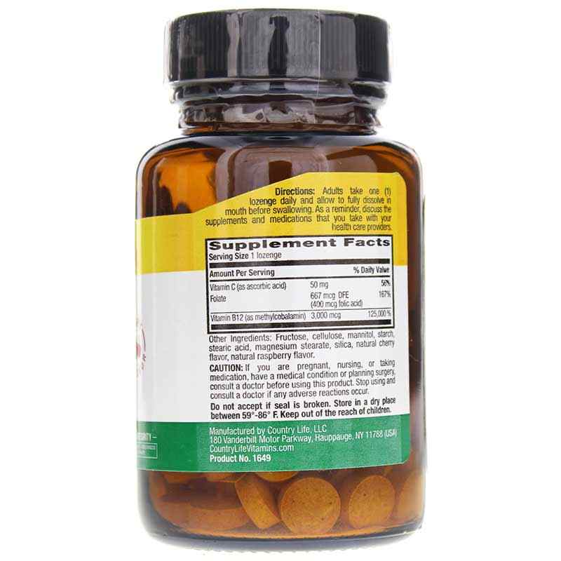 Methyl B12 3000 Mcg, 120 Lozenges, by Country Life, image #2