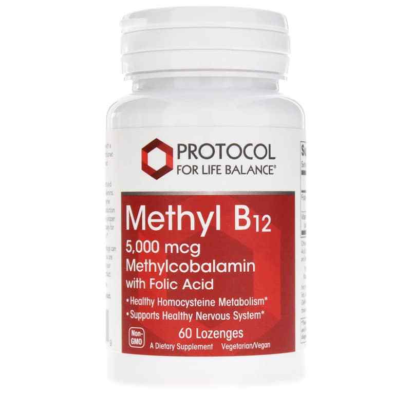 Methyl B12 5,000 Mcg with Folic Acid, by Protocol For Life Balance