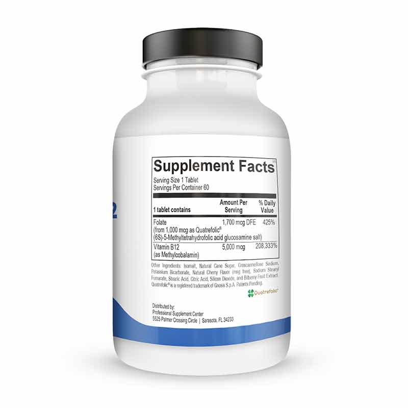 Methyl B-12, 60 Tablets, by Professional Supplement Center, image #2