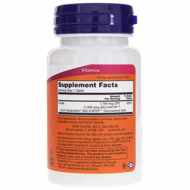 Methyl Folate 1,000 Mcg, 90 Tablets, by NOW Foods, image #2