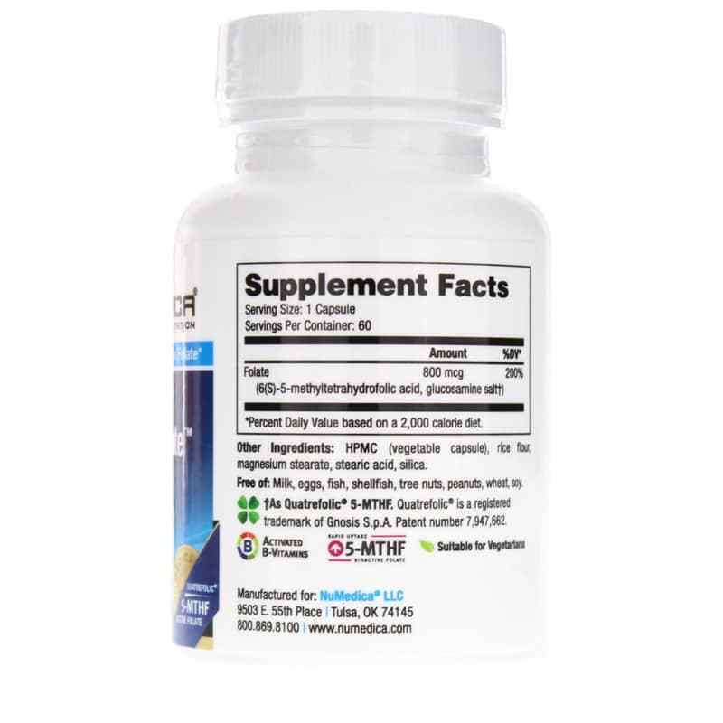 Methyl Folate 5-MTHF, 60 Veg Capsules, by NuMedica, image #2