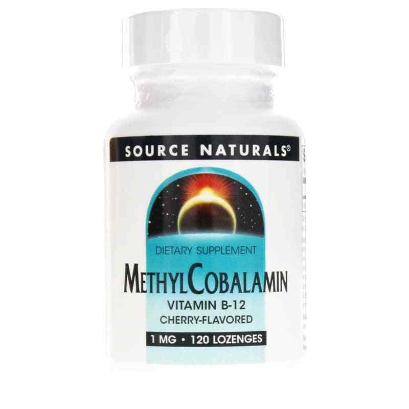 MethylCobalamin Vitamin B-12 Lozenges, Cherry, 120 Lozenges, by Source Naturals