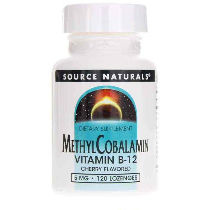 MethylCobalamin 5 Mg Vitamin B-12, 120 Lozenges, by Source Naturals