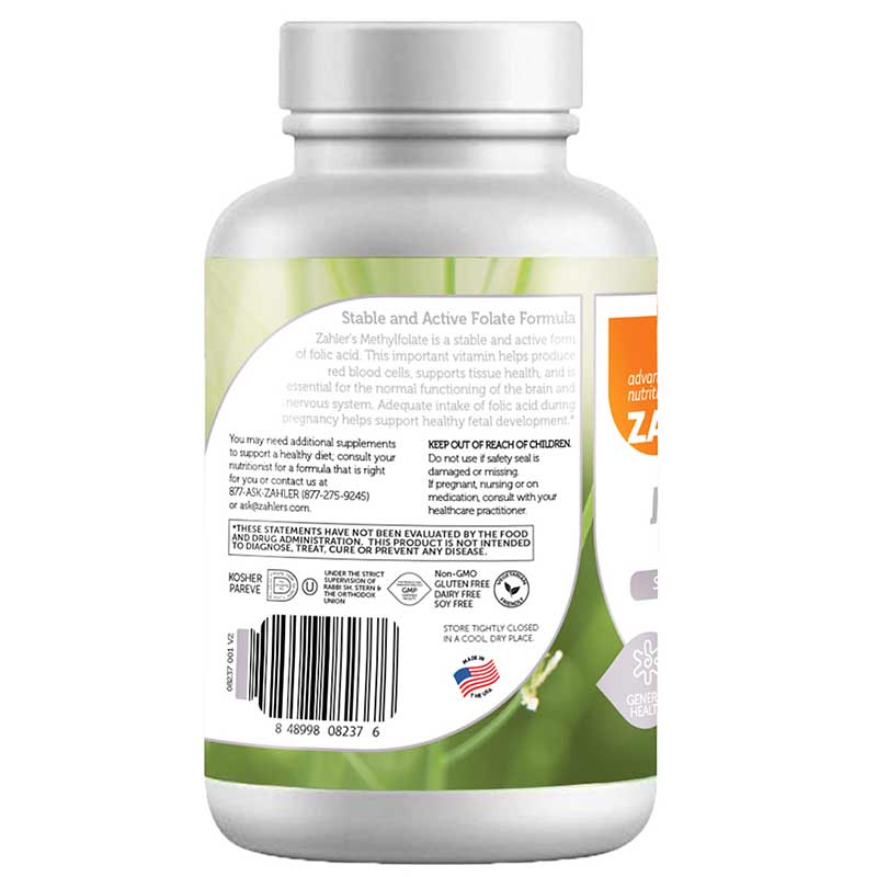Methylfolate, 120 Capsules, by Zahler, image #2