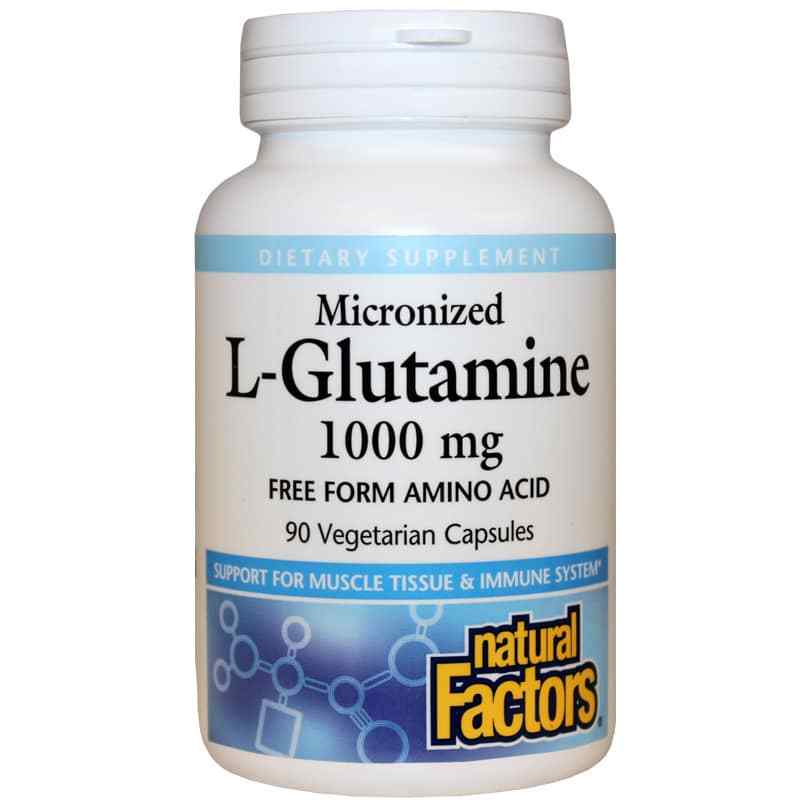 Micronized L-Glutamine 1000 Mg, by Natural Factors