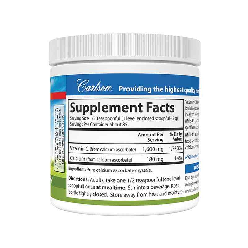 Mild C 1600 Mg Powder, 6 Oz, by Carlson Labs, image #2